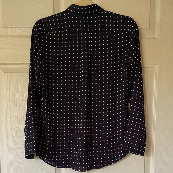 Banana Republic Dillon Classic-Fit Polka Dot Button Up Shirt Navy Size XSP - Picture 3 of 5
